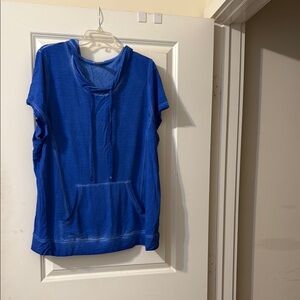 Blue Women's Casual Hoodie Top